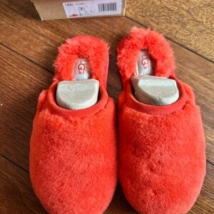 UGG Red Cozy Slippers Plush Indoor Comfort